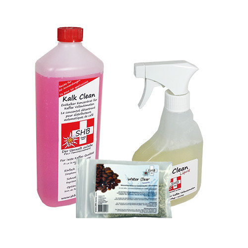 SHB Cleaning Set 3 in 1 | Water Clear/ Lime Clean / Cafe Clean Liquid
