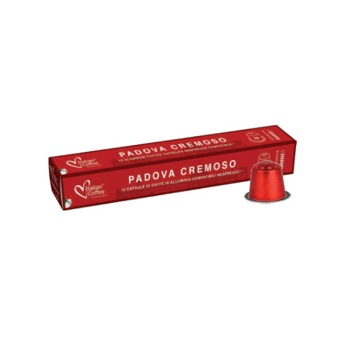 10 aluminum capsules Padova Cremoso | Italian Coffee | Nespresso® compatible